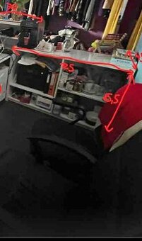 Pult - recepčný, do predajne, rozmer 125x45x85,5 cm