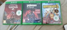 Predám hry na Xbox Halo Wars 2 Bordelands 3 a Wolfenstein - 1