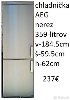 predám chladničku nerez aj bielu