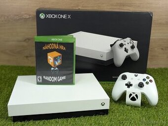 Xbox One X 1TB v bielej edícii, 1 ovládač, 1 náhodná hra