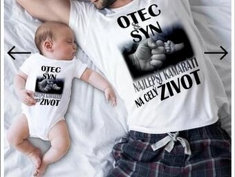 Set s potlačou otec a syn