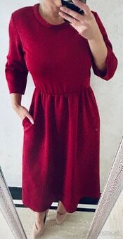 Damske dlhe talianske šaty bordo