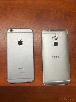 2× mobil – iPhone 6S + HTC – nefunkčné, na diely