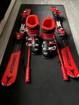 detské lyže (110 cm), lyžiarky + palice