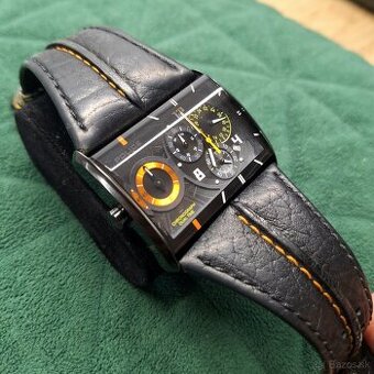POLICE hodinky Chronograph dual time Kožený náramok