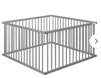 Drevená ohrádka pre deti Santos - sivá