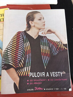 staré retro časopisy o pletení, háčkovaní ,....