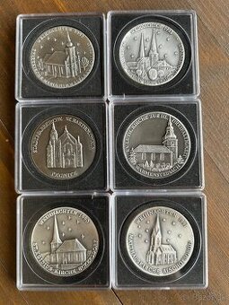 Investicne striebro medaily Ag 999 20g kostolíky antique
