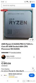 Predám Ryzen 5 PRO 3400 G