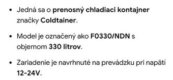 Mobilný chladiaci box