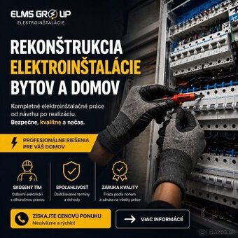 ELEKTRIKÁR BRATISLAVA ELEKTROINŠTALÁCIE, WALLBOX, BLESKOZVO