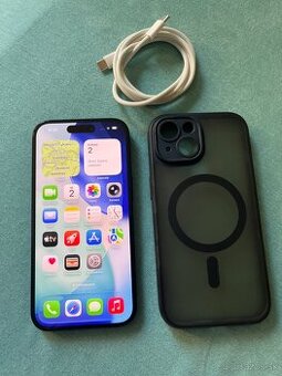 iPhone 15,black,zdravie 89%