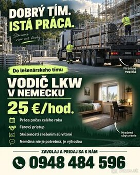 🚛 VODIČ LKW V NEMECKU – 25 €/hod. A HRADENÉ UBYTOVANIE