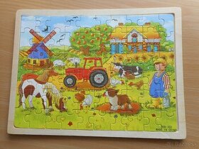 60 ks drevene puzzle