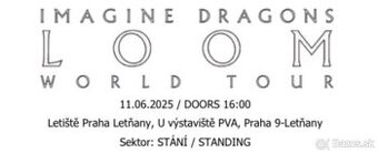 5x listkov IMAGINE DRAGONS - 11.6.2025 Praha