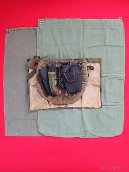 Airsoft doplnky, sú tam rôzne obaly, puzdra, vrecia na šaty,