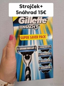 Gillette strojcek +nahrady
