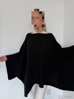 Čierne upletove pončo H&M