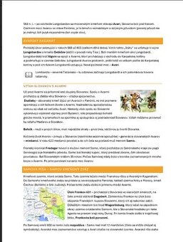Dejiny Slovenska v stredoveku - spracované poznámky