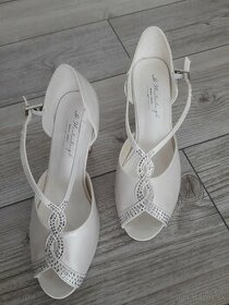 Svadobné značkové topánky č.38 ivory - 1