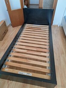 Ikea malm cierna 90x200 s rostom a matracom