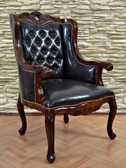 Luxusné kreslo v štýle chesterfield