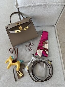 Hermes kelly mini kabelka béžová
