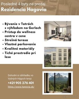Apartmán v Tatrách s výhľadom na Gerlach