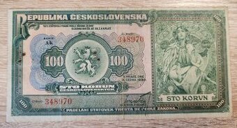 100 kč, 1920 seria Ak, Československo