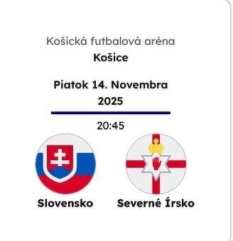 Slovensko vs Severné Írsko lístok