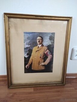Prodám originální obraz Adolfa Hitlera nalezený na půdě
