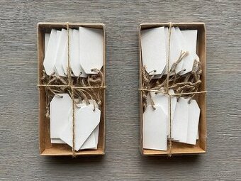 Vianočné drevené menovky a ozdoby na stromček