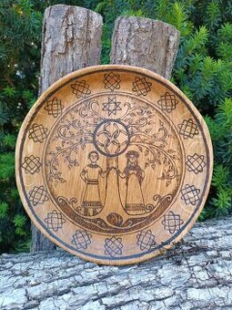 Svadobný tanier - slovanský - slavic wedding plate