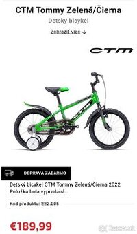 Detský bicykel 16 CTM Tommy
