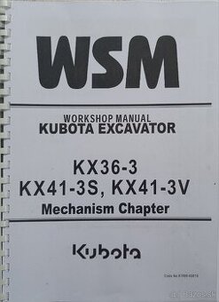 Servisný dielensky manuál na Kubota kx41-3V kx36-3