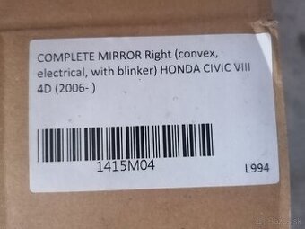 Vonkajšie zrkadlo na Honda Civic VIII 1415M04