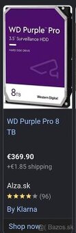 Wd purpple 8tb disk