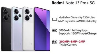 Xiaomi Redmi Note 13 Pro Plus 5G (12GB/512GB) + Bonusy