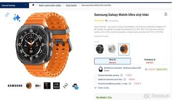 Samsung Galaxy Watch Ultra sivý titán