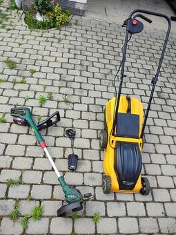 kosacka Riwall Pro REM 3310i + strunova kosacka Parkside AKU