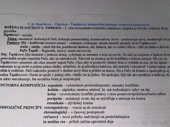 Maturitné témy - slovenský jazyk a literatúra