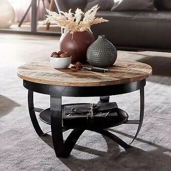 Konferenčný stolík mango 60 cm š odkladacim priestorom