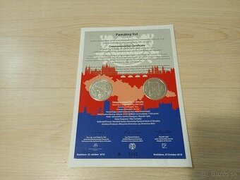 Pamätné list k 10€ Vznik ČSR