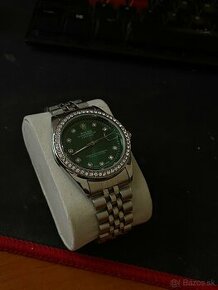Rolex oyster perpetual diamond green