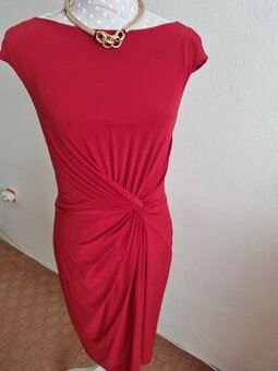 červené elastické šaty Ralph Lauren veľ. 38 - 1