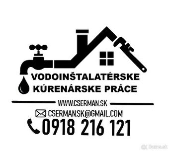 Vodoinštalatérske  a kúrenarské práce