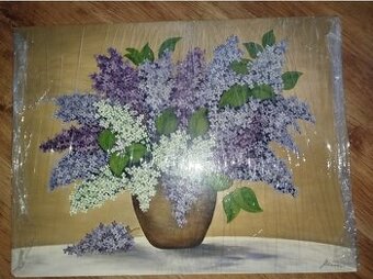 Krásny veľký obraz - olejomaľba na sololite