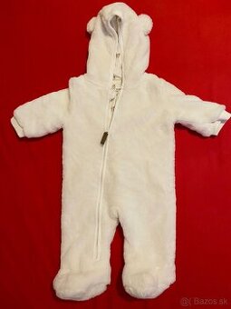 Biely overal s uškami Fred&Flo do 3m.
