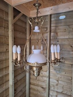 Unikátny starozitni luster La lampe Belge .