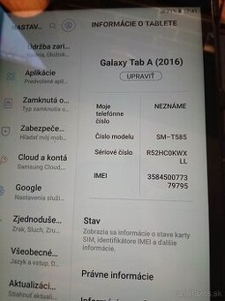 Tablet Samsung A16(2016)